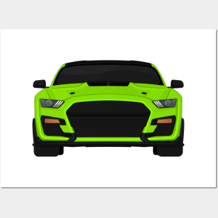 Shelby GT500 2020 Grabber-Lime + Black roof Posters and Art